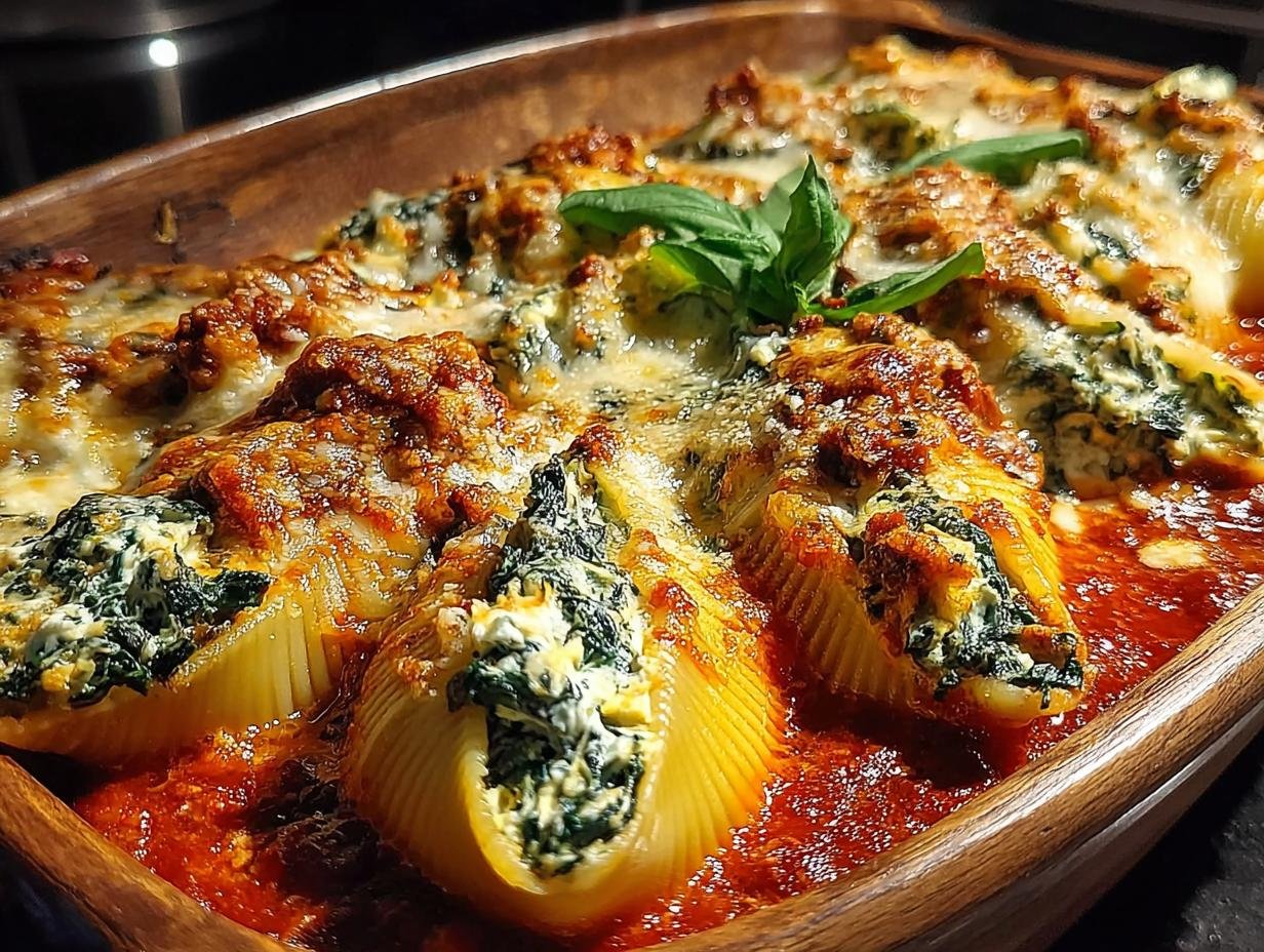 Cheesy Spinach Stuffed Shells: Amazing Comfort