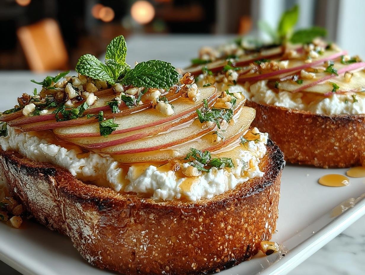 Pear Honey Ricotta Toast: 1 Satisfying Bite - Pear Honey Ricotta Toast - additional detail