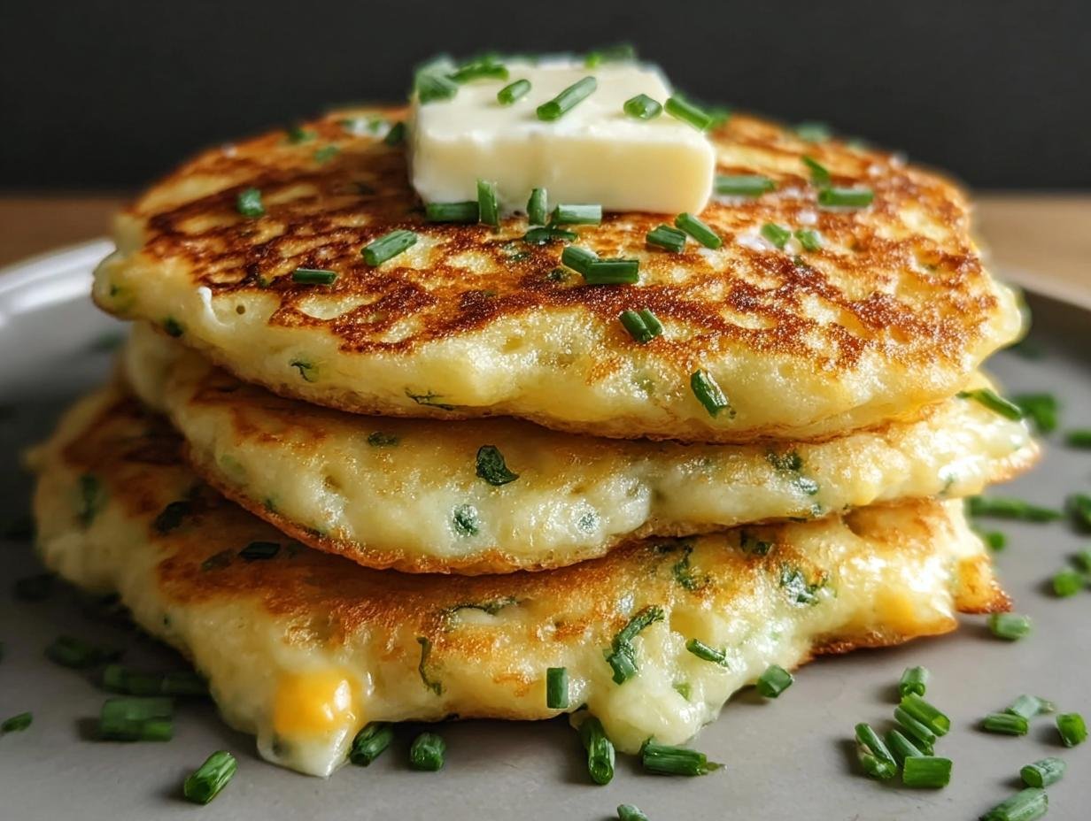 Quick Cheese Chive Pancakes: Easy Savory Recipe