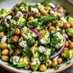 Chickpea Feta Avocado Salad
