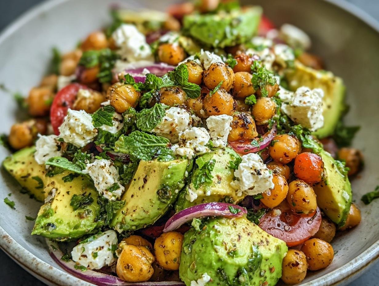 Chickpea Feta Avocado Salad: 15-Min Flavor Burst - Chickpea Feta Avocado Salad - additional detail
