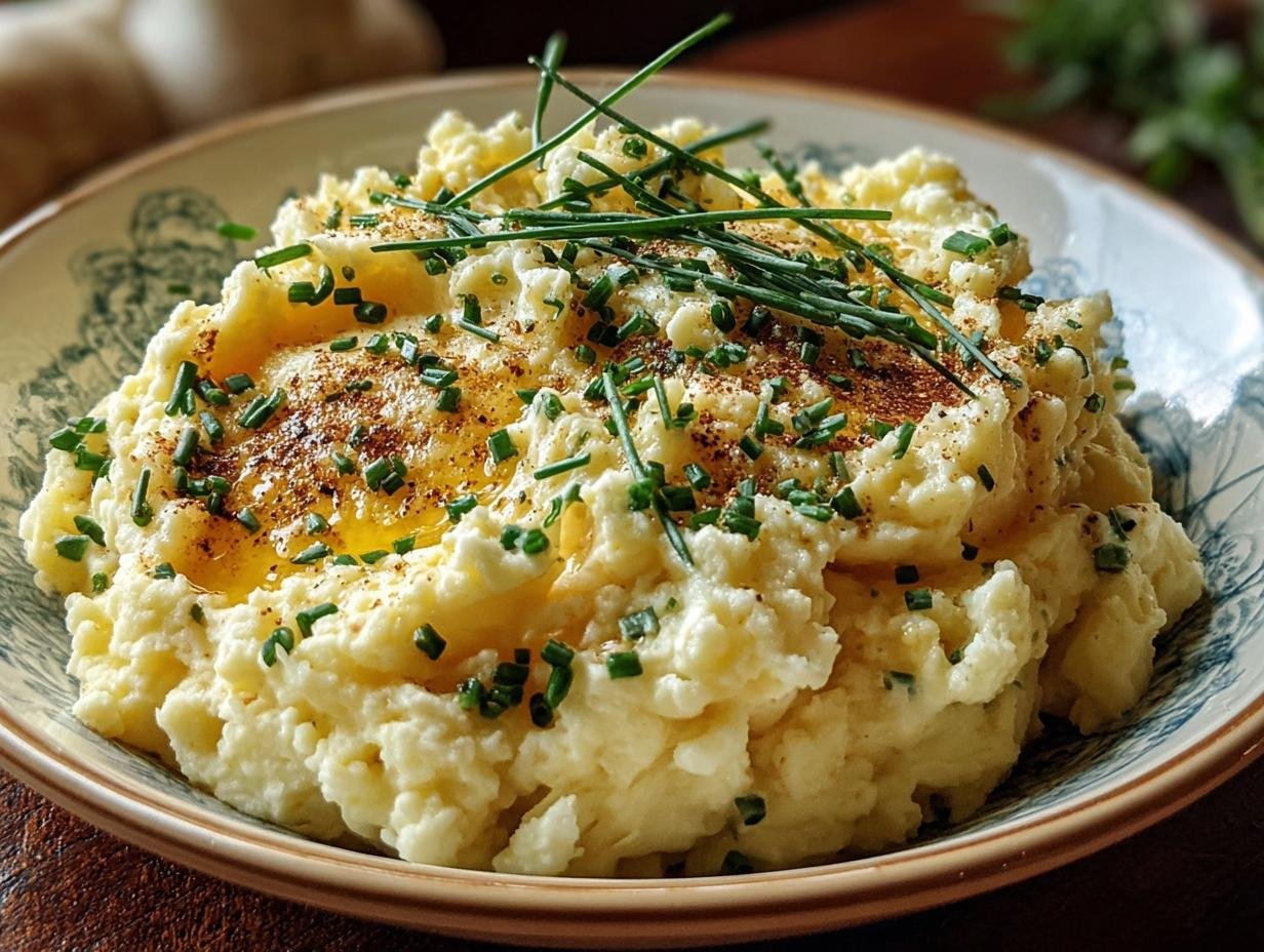 Creamy Garlic Butter Mashed Potatoes: 1 Divine Dish - Creamy Garlic Butter Mashed - additional detail