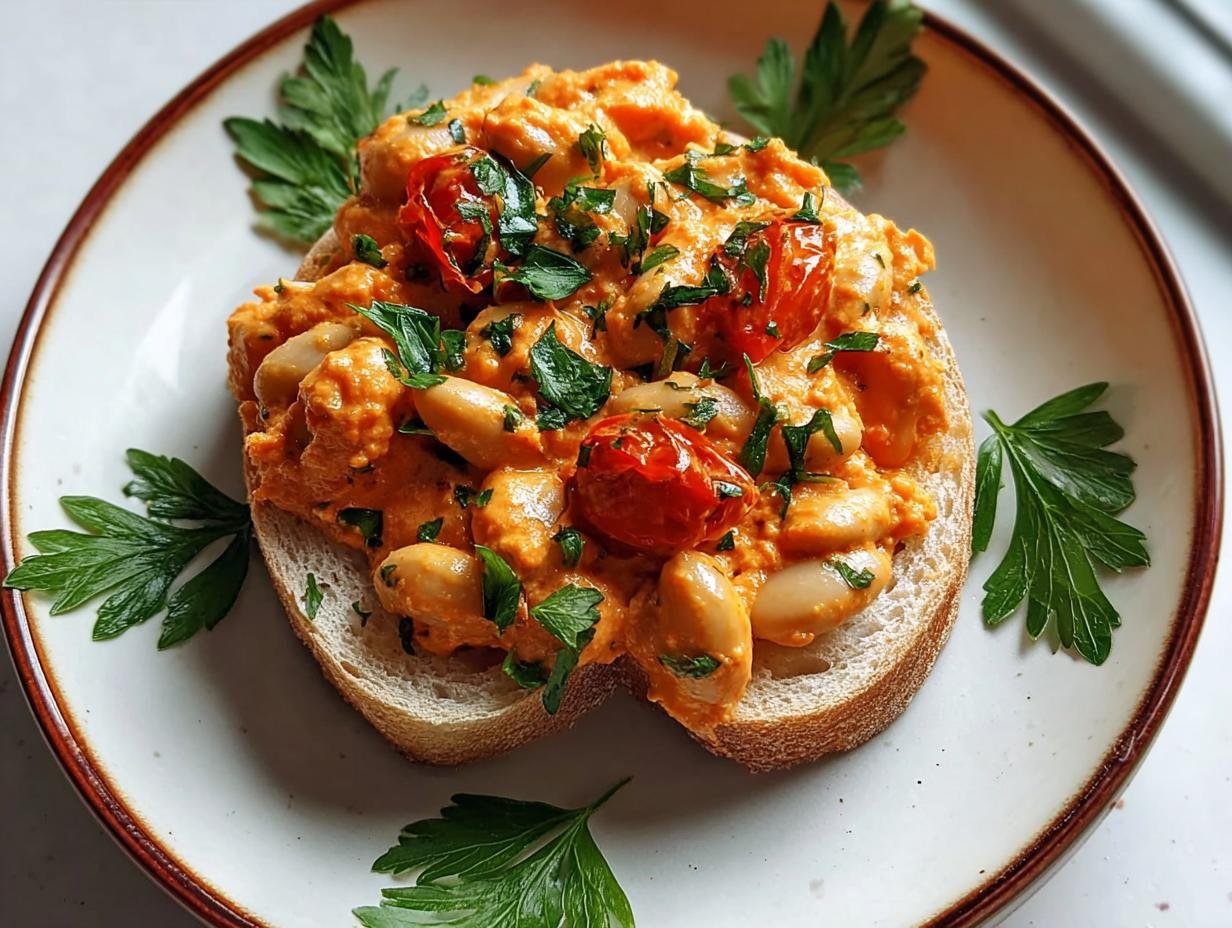High Protein Romesco Butter: 1 Amazing Dish - Vibrant and creamy High Protein Romesco Butter with fresh parsley garnish