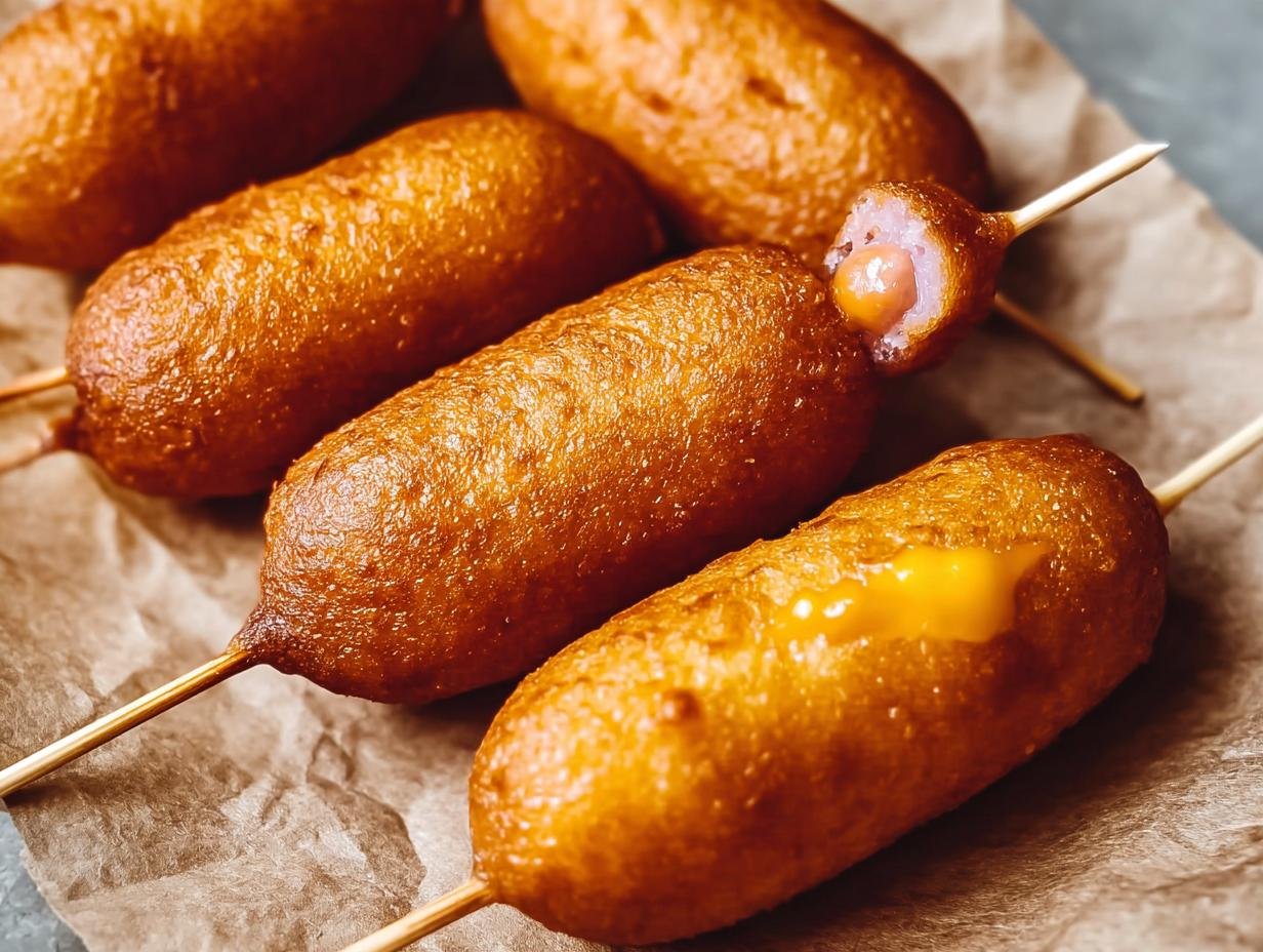 Mini Corn Dogs: 1 Crunchy Bite - Mini Corn Dogs - main visual representation