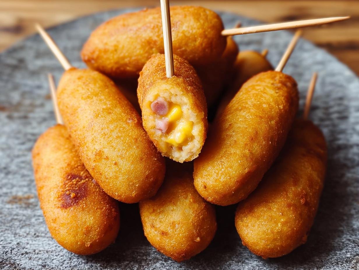 Mini Corn Dogs: 1 Crunchy Bite - Mini Corn Dogs - additional detail