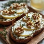 Pear Gorgonzola Cheese Toasted