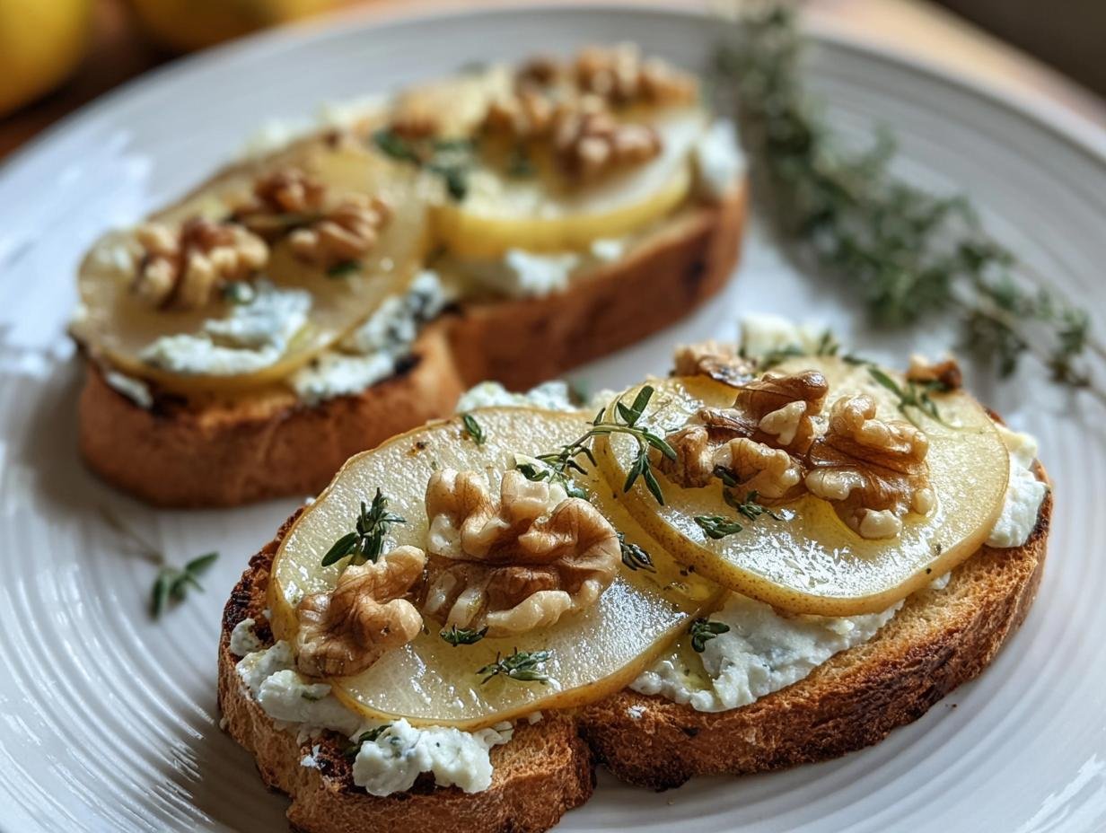 Pear Gorgonzola Cheese Toasted: Heavenly Bites - Pear Gorgonzola Cheese Toasted - additional detail