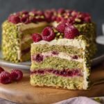 Pistachio Raspberry Cake