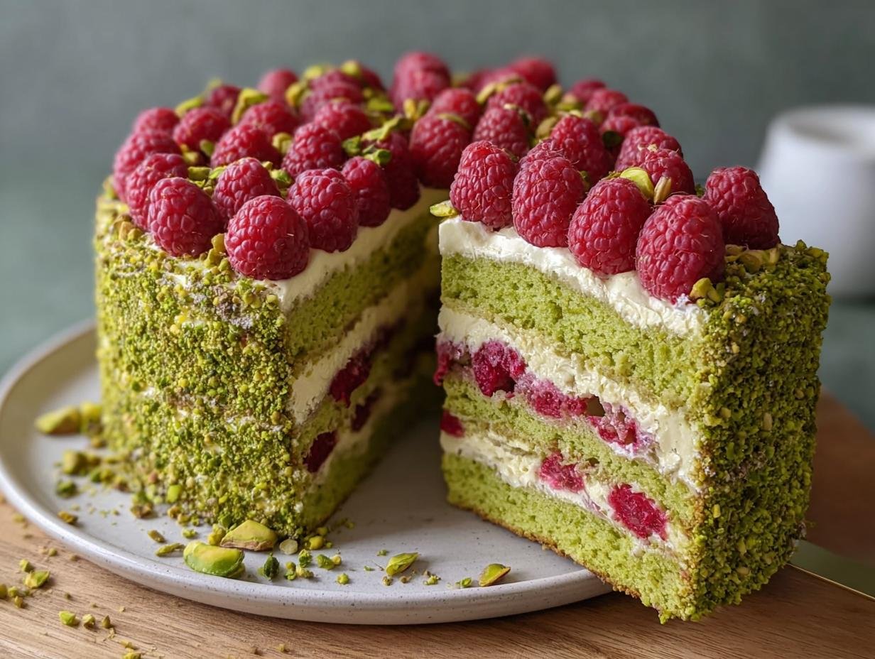 Dreamy Pistachio Raspberry Cake: 1 Secret Weapon - Pistachio Raspberry Cake - additional detail