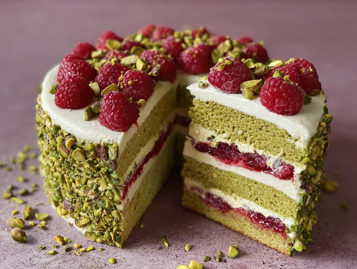 Dreamy Pistachio Raspberry Cake: 1 Secret Weapon - Pistachio Raspberry Cake - additional detail