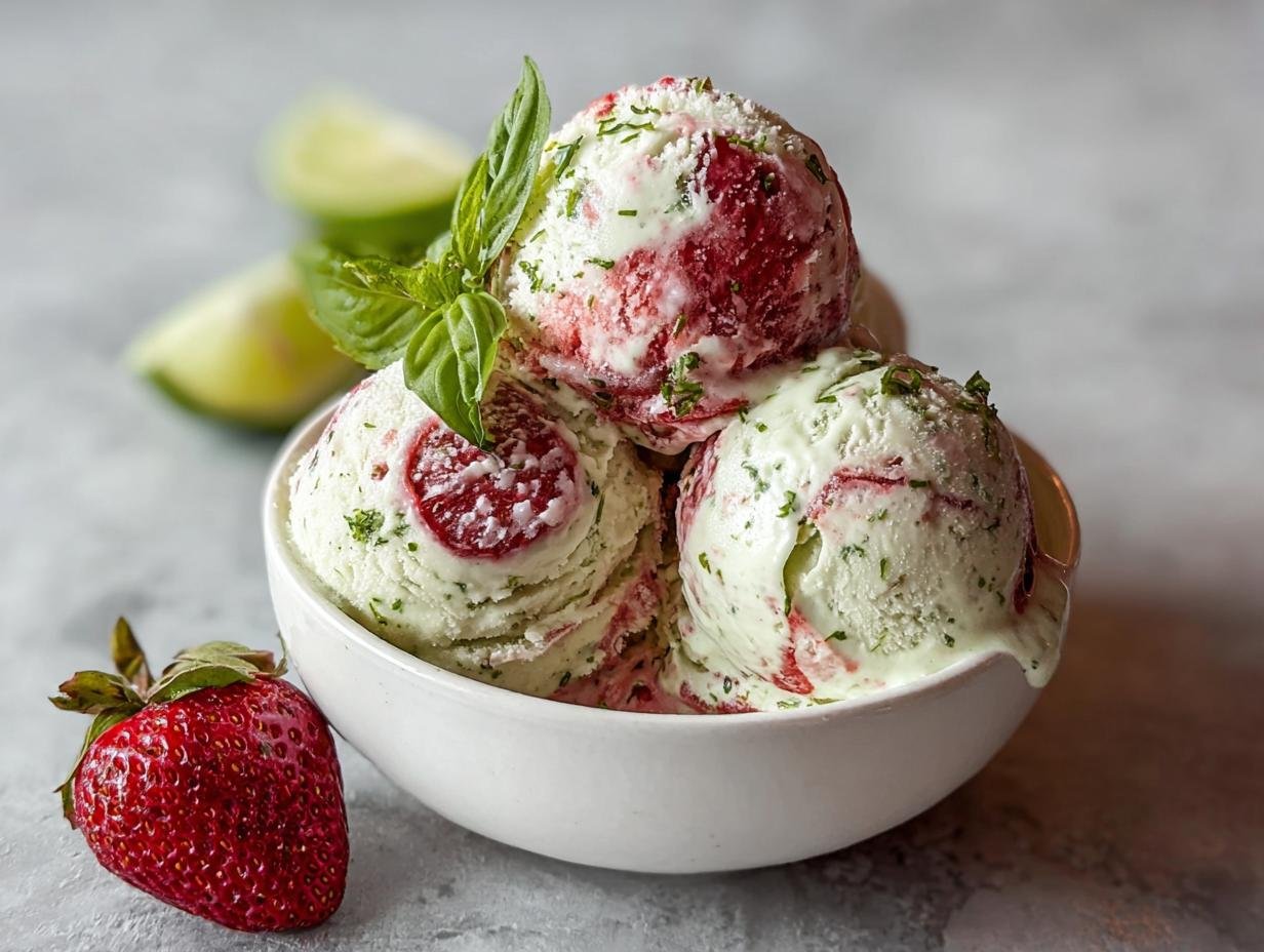 Roasted Strawberries Lime Basil: 1 Magical Dessert