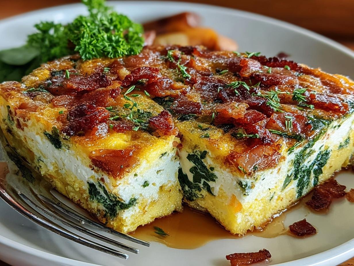 Savory Bacon Spinach Egg: Delicious Morning Treat - Savory Bacon Spinach Egg - additional detail