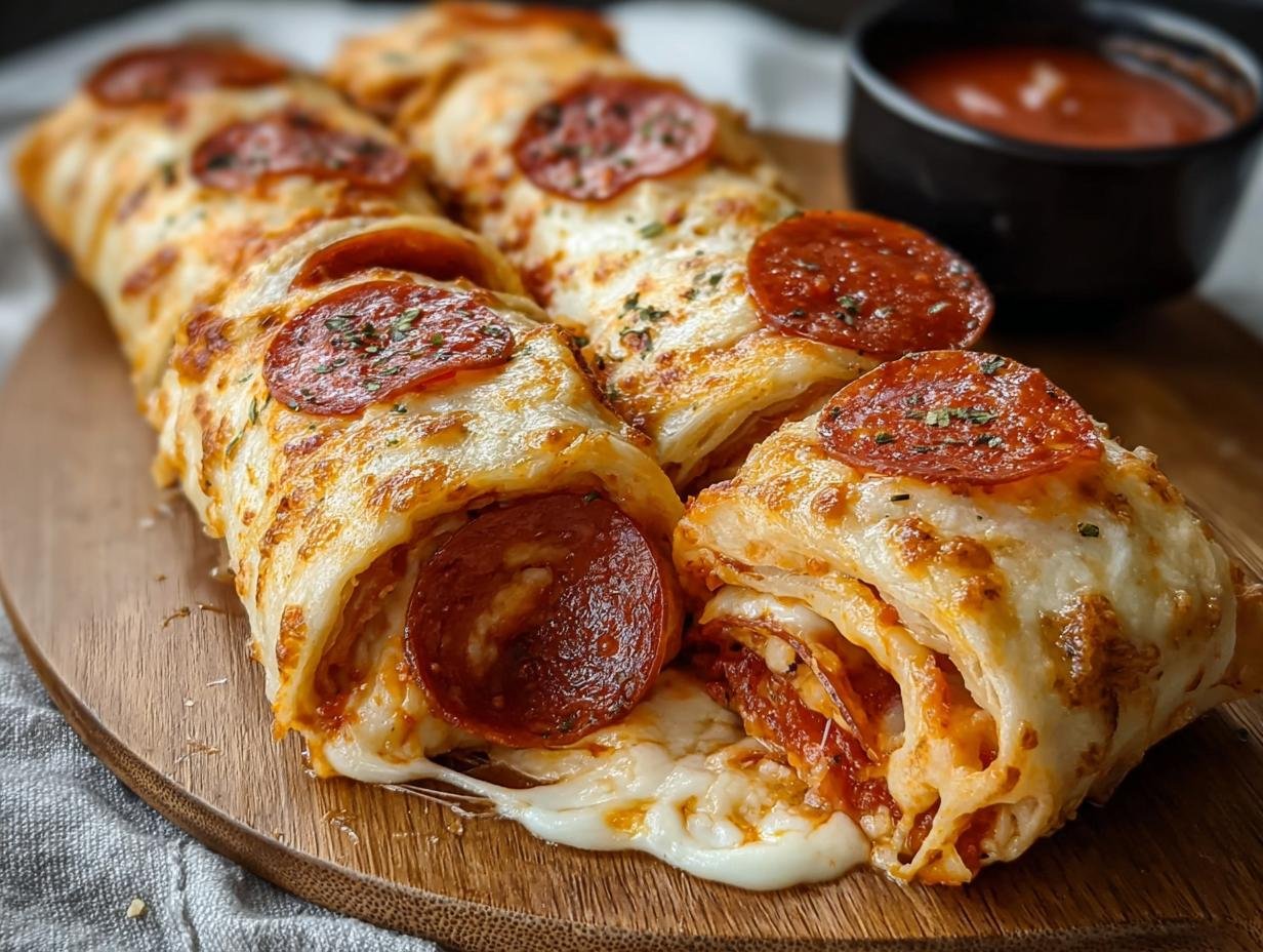 Cheesy Pepperoni Pizza Rolls: 20 Min Miracle - Cheesy Pepperoni Pizza Roll - additional detail