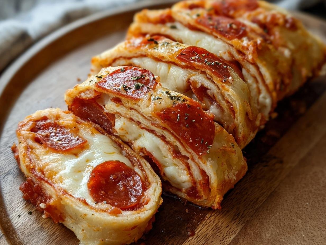 Cheesy Pepperoni Pizza Roll
