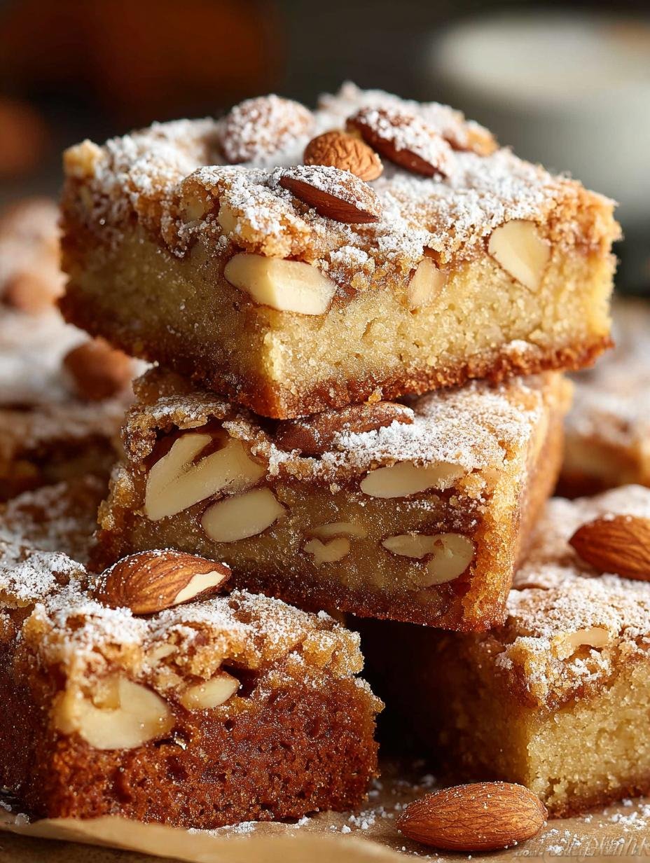 Chewy Almond Blondies
