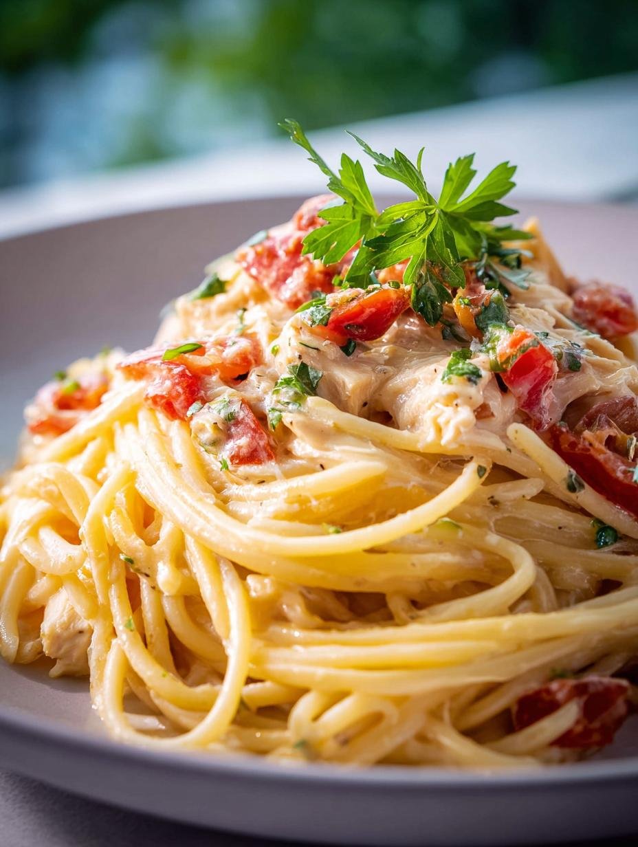Delicious Crockpot Chicken Spaghetti for Easy Weeknights - Crockpot Chicken Spaghetti - additional detail