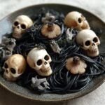 Mushroom Skulls Spooky Pasta