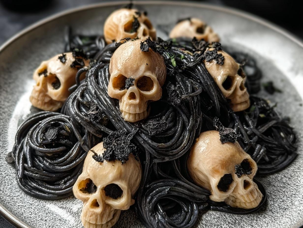 Mushroom Skulls Spooky Pasta: A Terrifyingly Delicious 45-Min Meal - Mushroom Skulls Spooky Pasta - additional detail