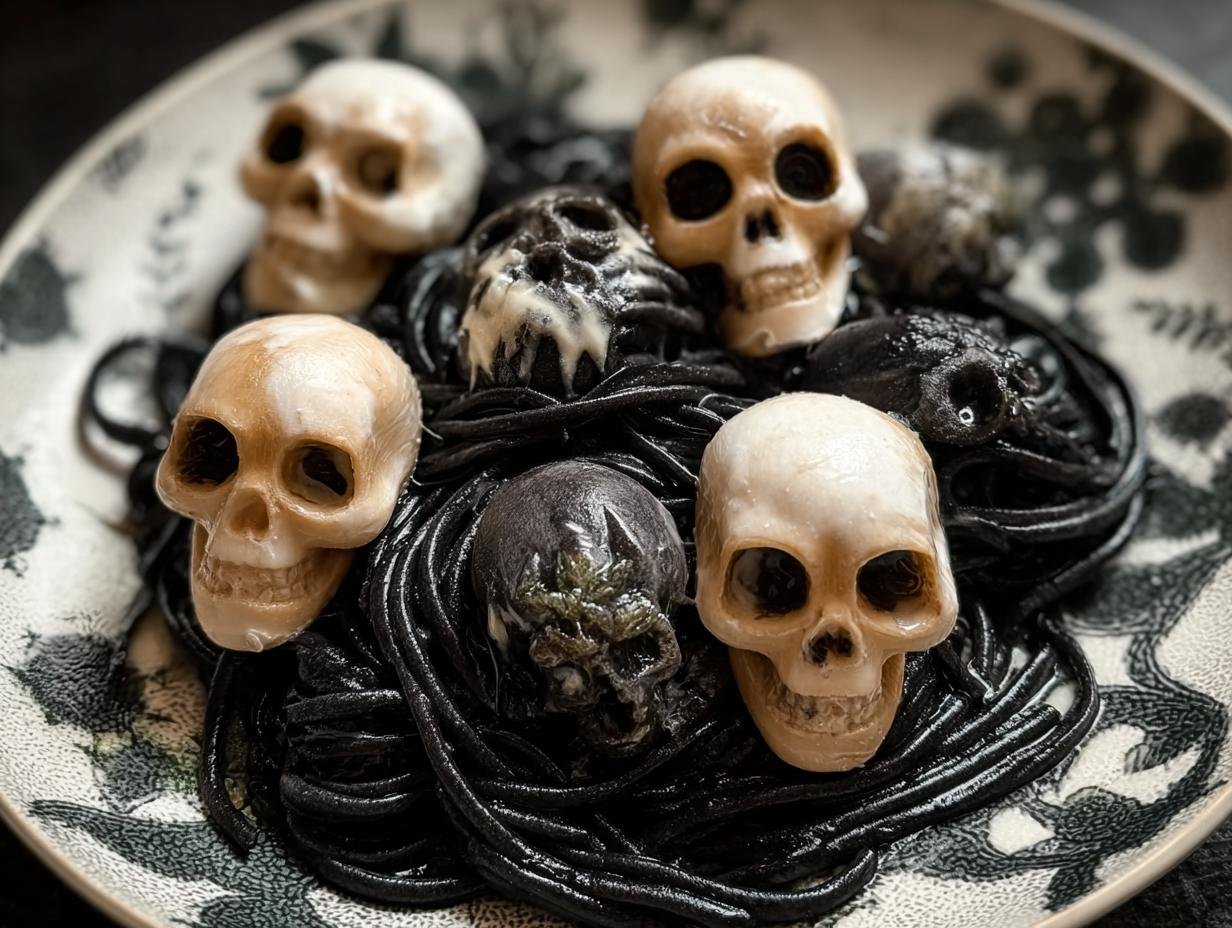 Mushroom Skulls Spooky Pasta: A Terrifyingly Delicious 45-Min Meal - Mushroom Skulls Spooky Pasta - additional detail