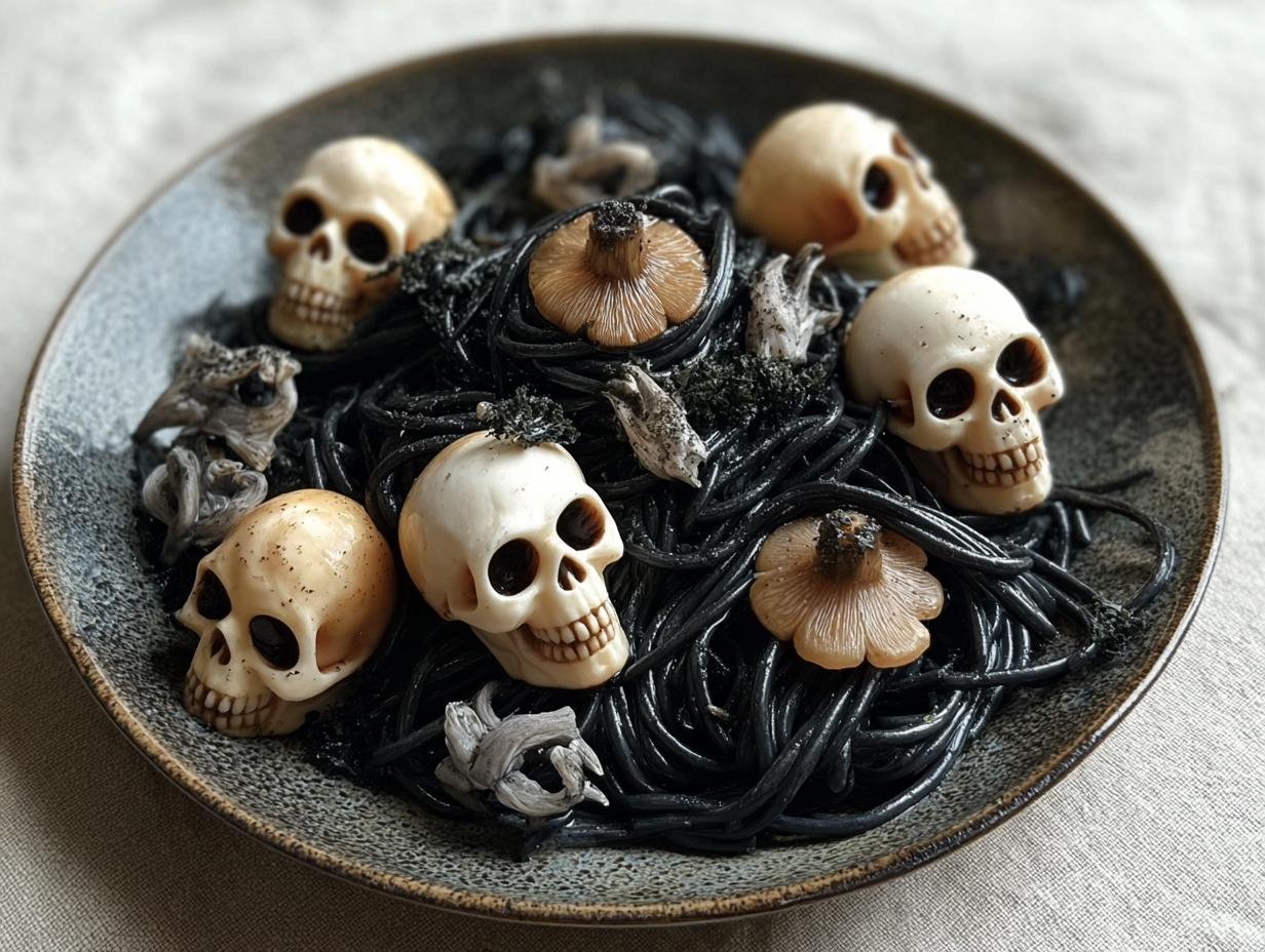 Mushroom Skulls Spooky Pasta: A Terrifyingly Delicious 45-Min Meal