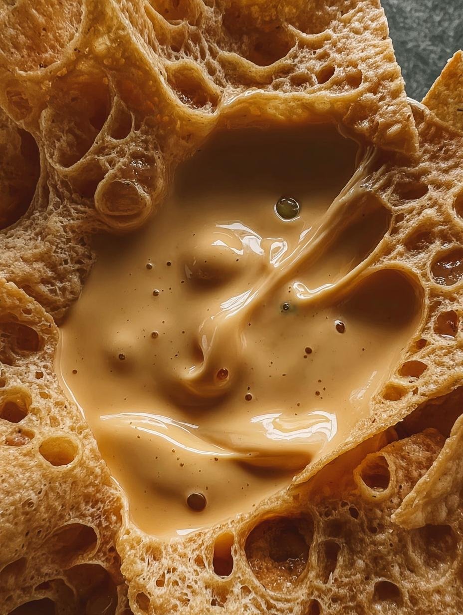 Close-up of creamy Nacho Cashew Cheese Sauce being drizzled over a plate of loaded nachos with black beans and cilantro