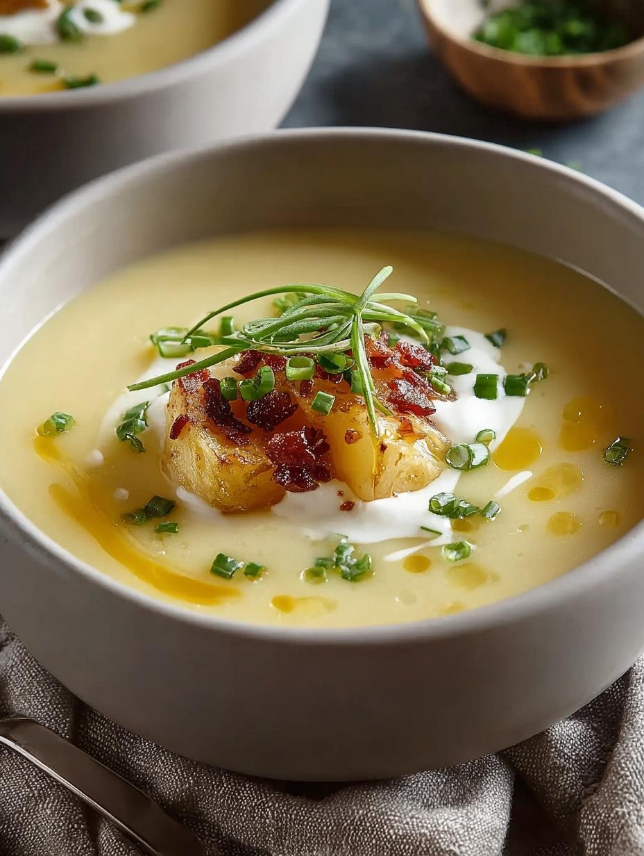 Creamy Potato Leek Soup for Cozy Nights In - Potato Leek Soup - main visual representation