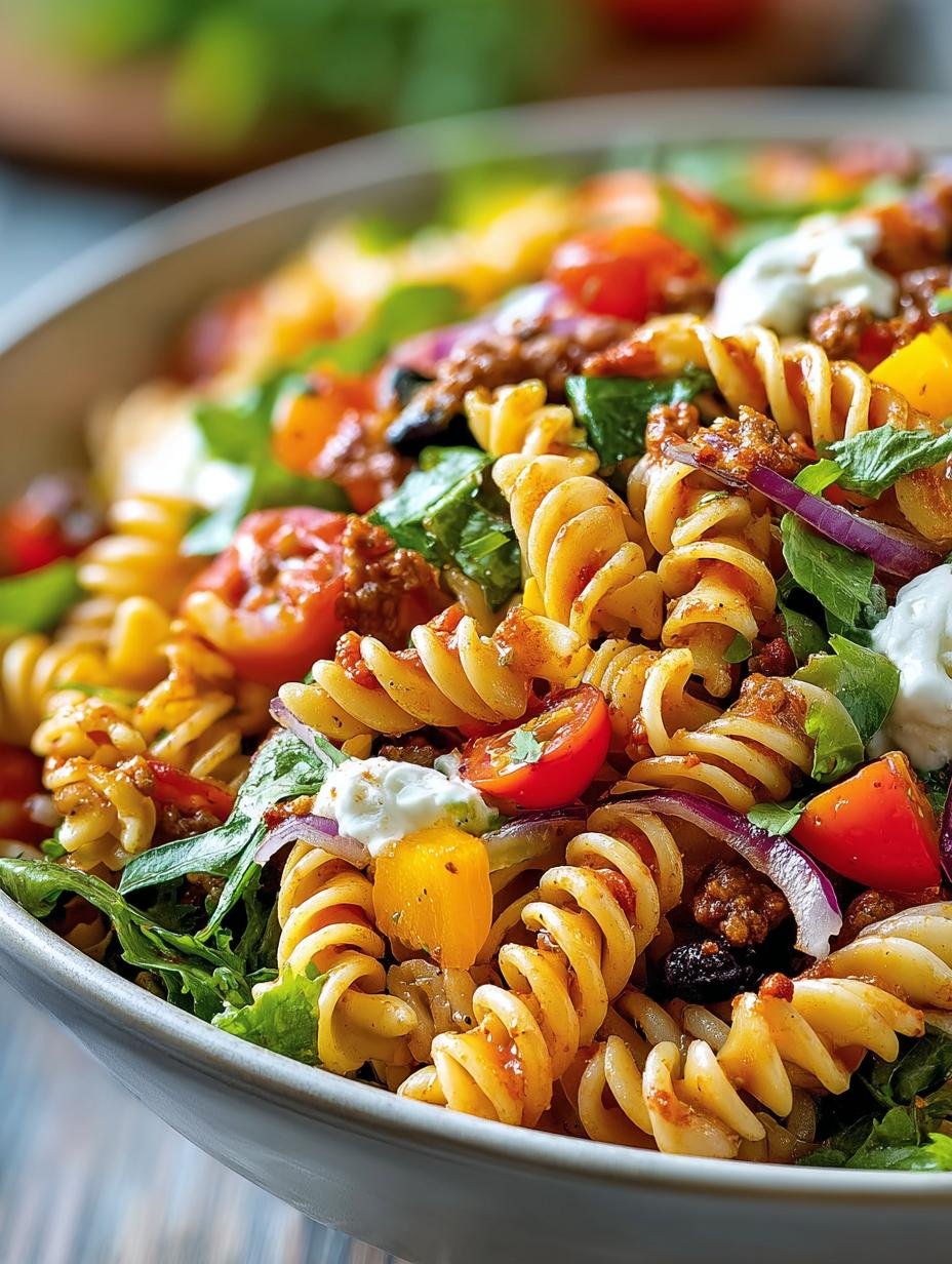 Delicious Zesty Taco Pasta Salad for Any Occasion - Zesty Taco Pasta Salad - additional detail