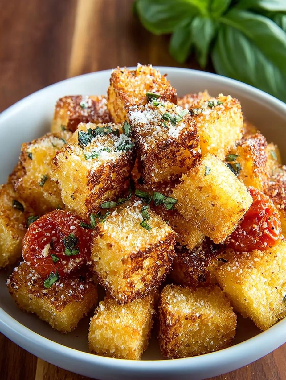 Baked Parmesan Polenta Croutons: 7 Crispy Ways to Enjoy - Baked Parmesan Polenta Croutons - additional detail