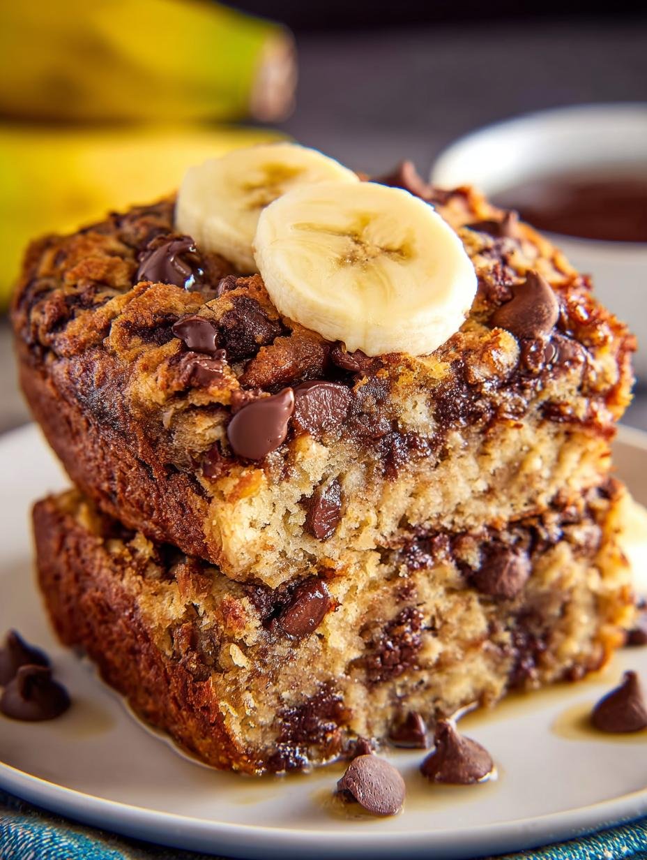 Banana Chocolate Chip Baked French Toast Delight