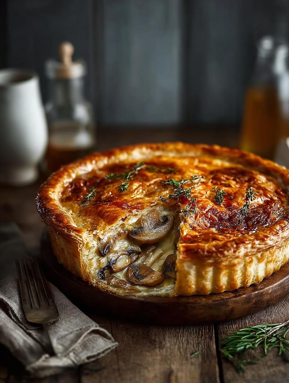 Savory Chicken Leek Mushroom Pie Recipe for Comfort - Chicken Leek Mushroom Pie - main visual representation