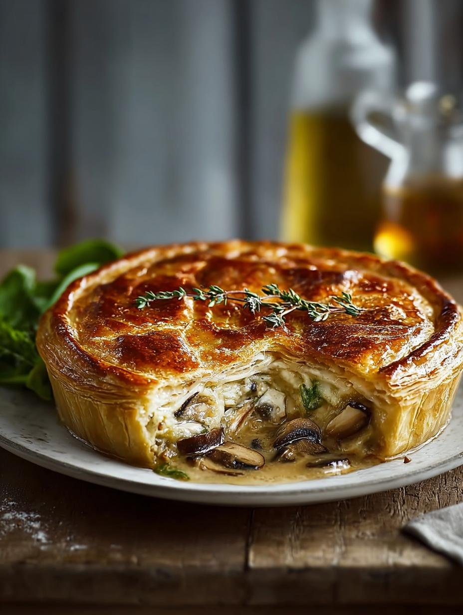 Savory Chicken Leek Mushroom Pie Recipe for Comfort - Chicken Leek Mushroom Pie - additional detail