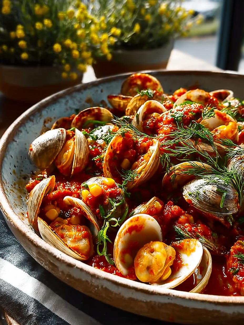 Clams with Nduja Corn: A Flavorful Delight - Clams with Nduja Corn - main visual representation