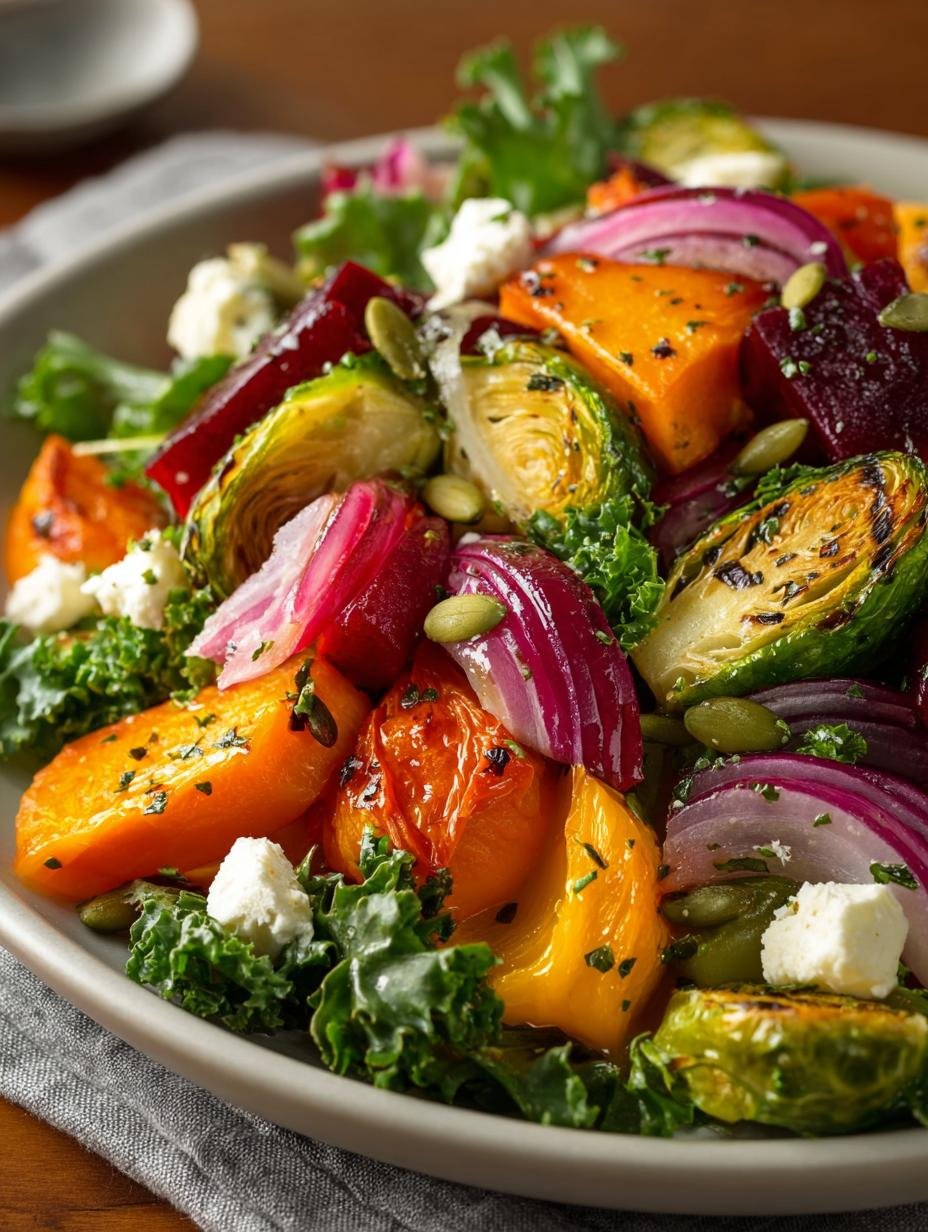 Delicious Roasted Vegetable Salad Recipe for Dinner - Roasted Vegetable Salad - main visual representation