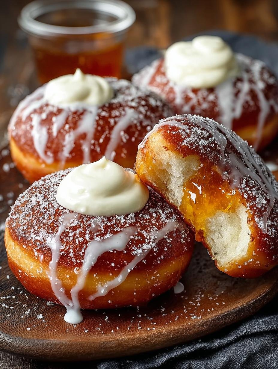 Delicious Spiced Easter Doughnuts with Creamy Filling