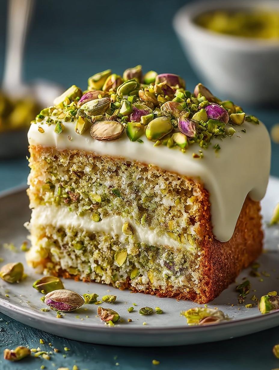 Delicious Vegan Pistachio Milk Cake for Celebrations - Vegan Pistachio Milk Cake - main visual representation