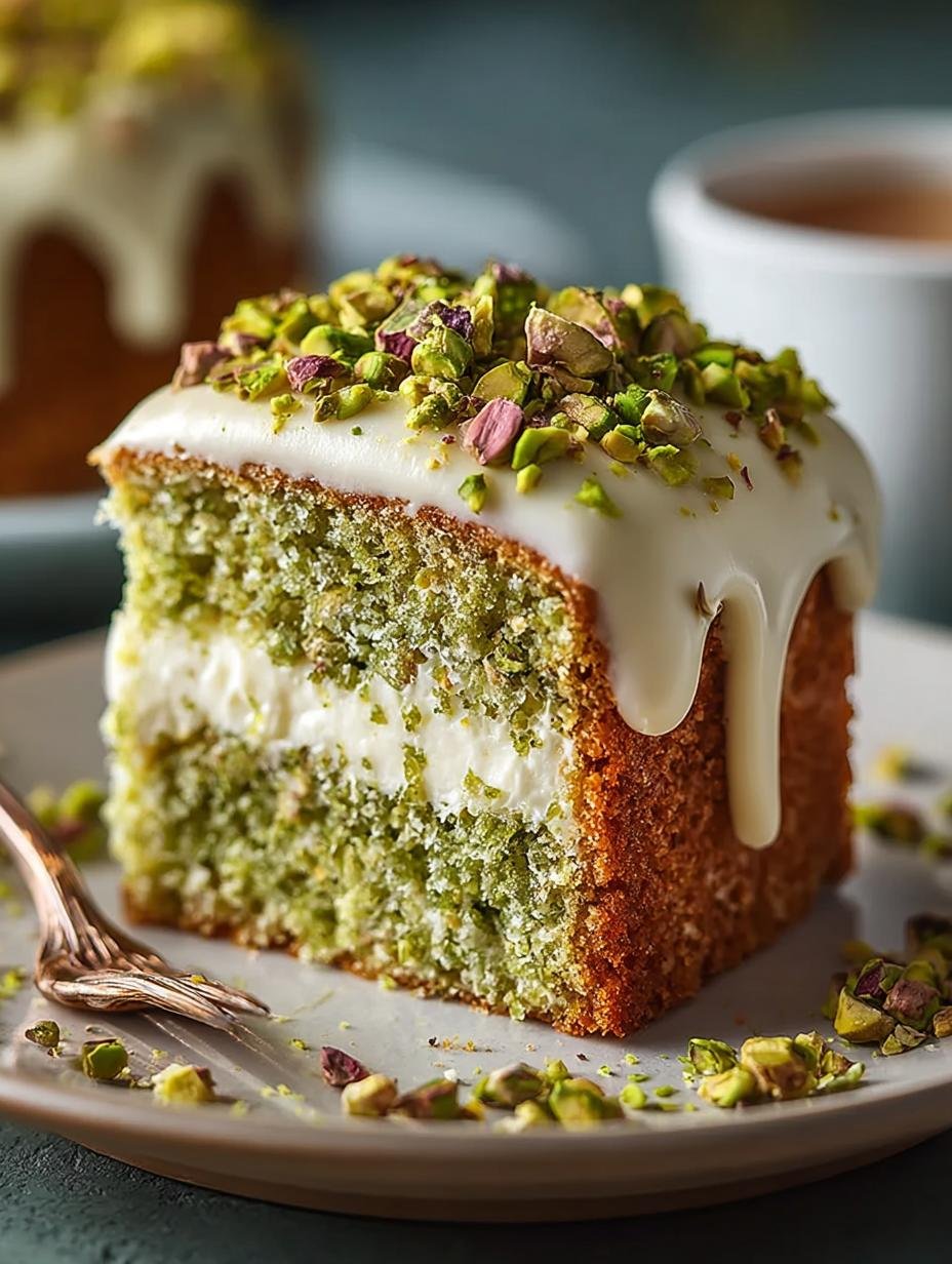 Delicious Vegan Pistachio Milk Cake for Celebrations - Vegan Pistachio Milk Cake - additional detail