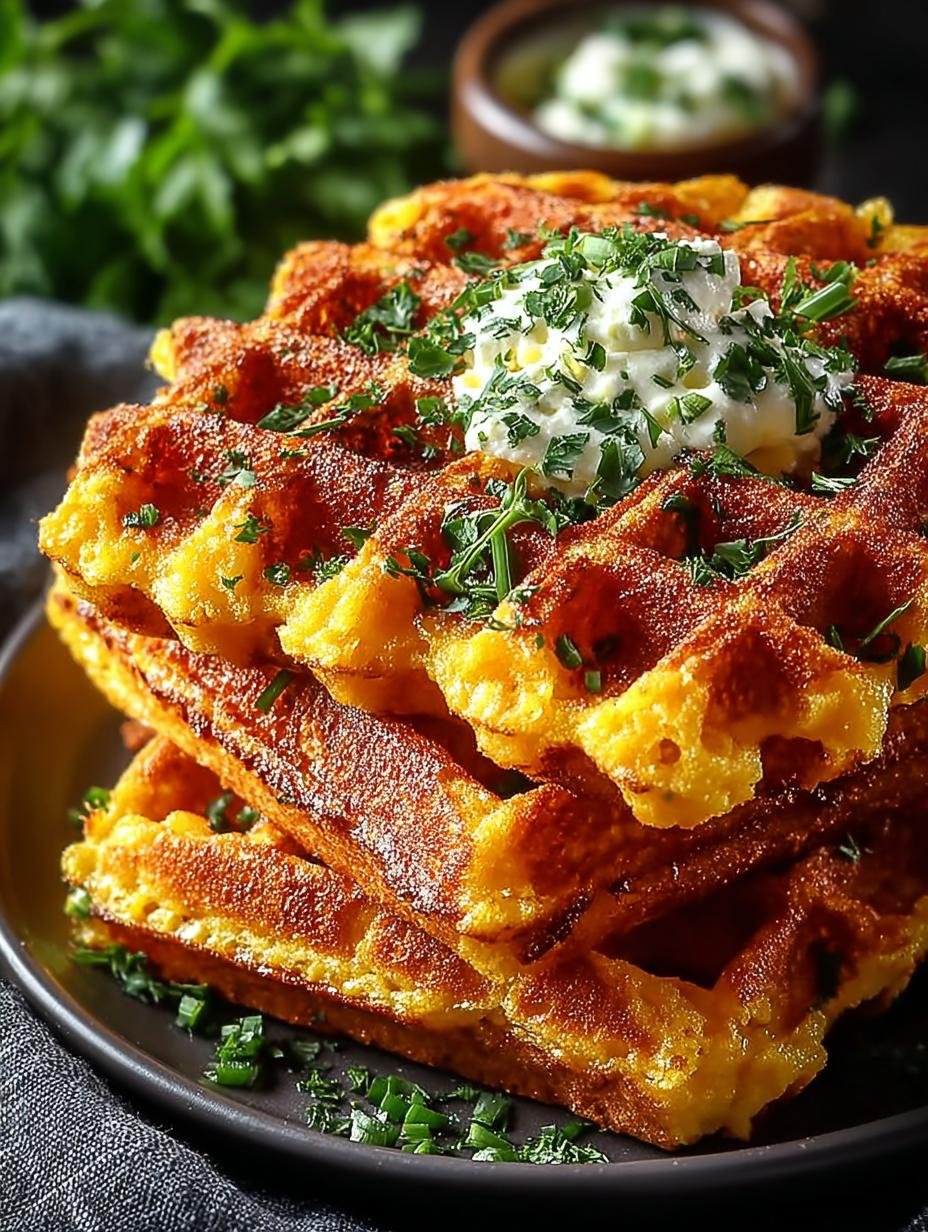Delicious Cheddar Jalapeno Cornbread Waffles Recipe - Cheddar Jalapeno Cornbread Waffles - additional detail