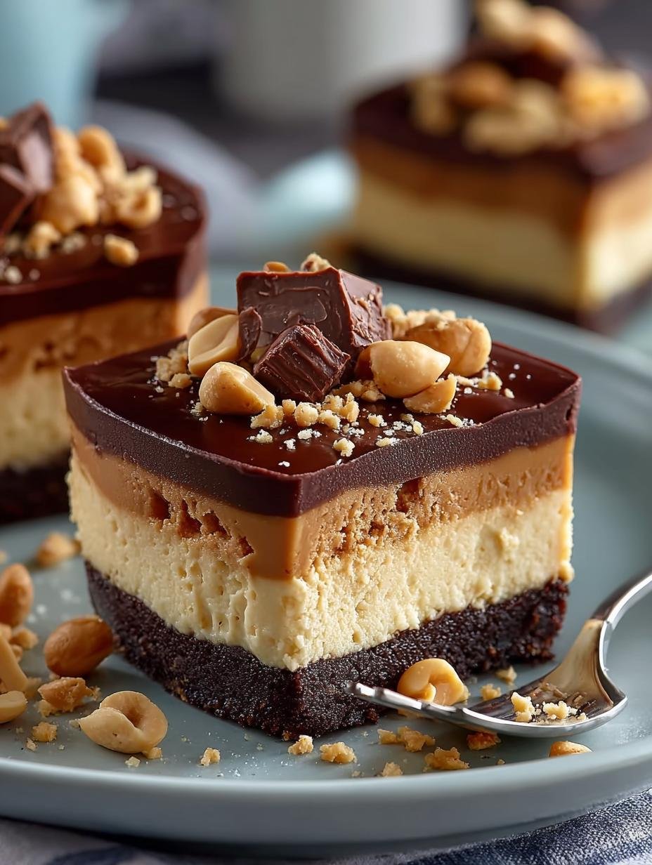 Ultimate Chocolate Peanut Butter Cheesecake Recipe - Chocolate Peanut Butter Cheesecake - additional detail