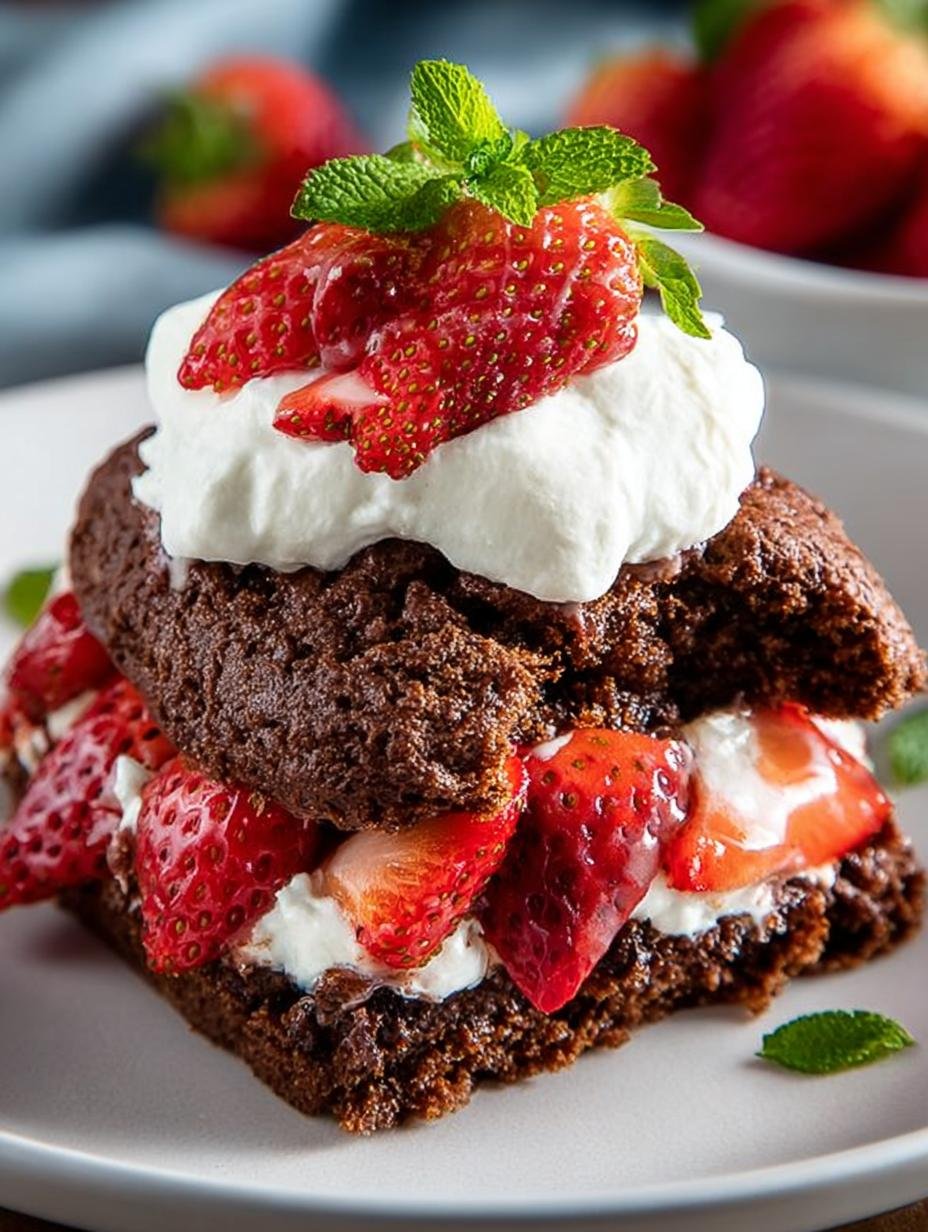 Chocolate Strawberry Shortcake: 8 Indulgent Layers Await - Chocolate Strawberry Shortcake - additional detail