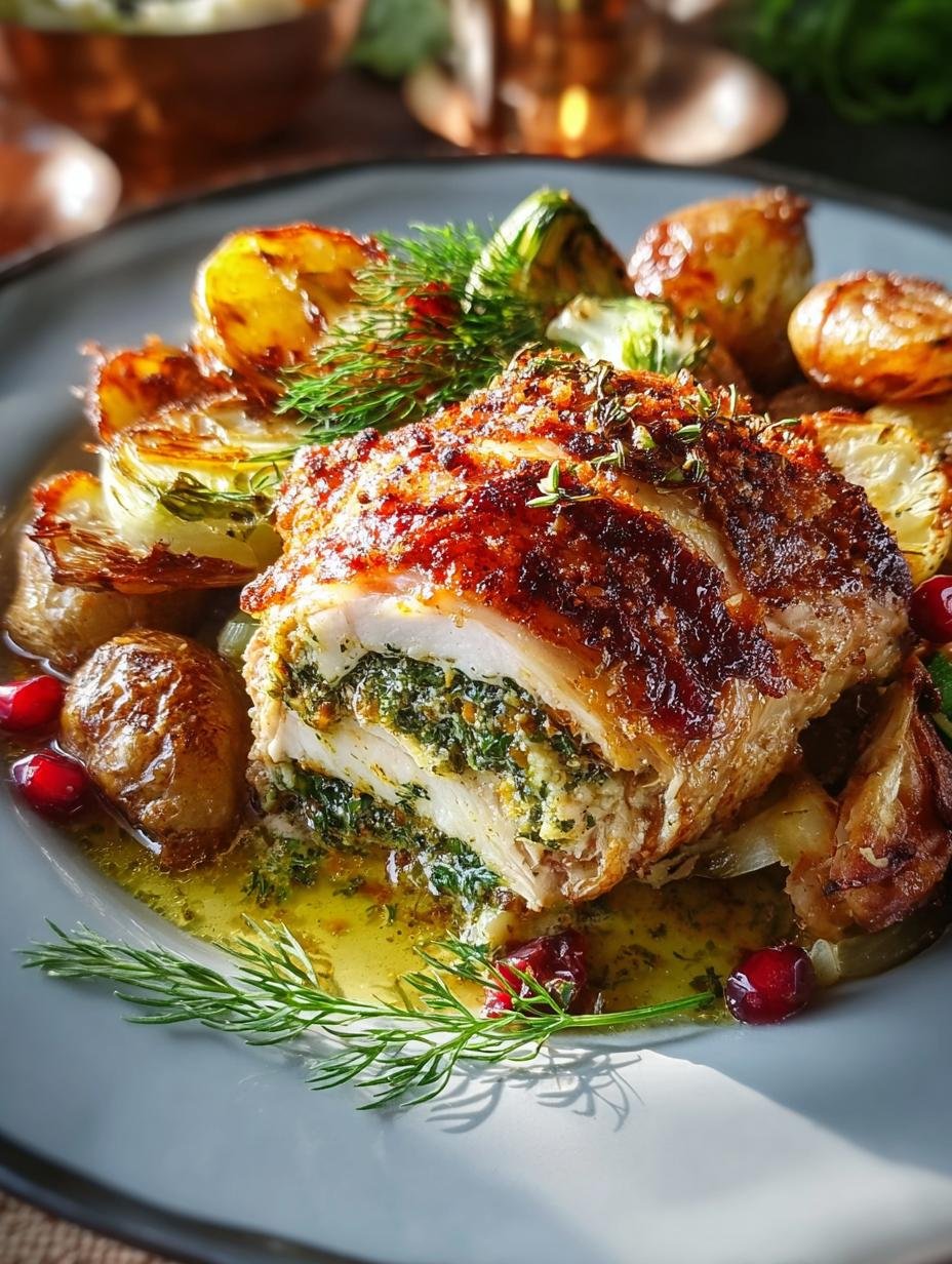 Delicious Citrus Fennel Stuffed Chicken for Dinner