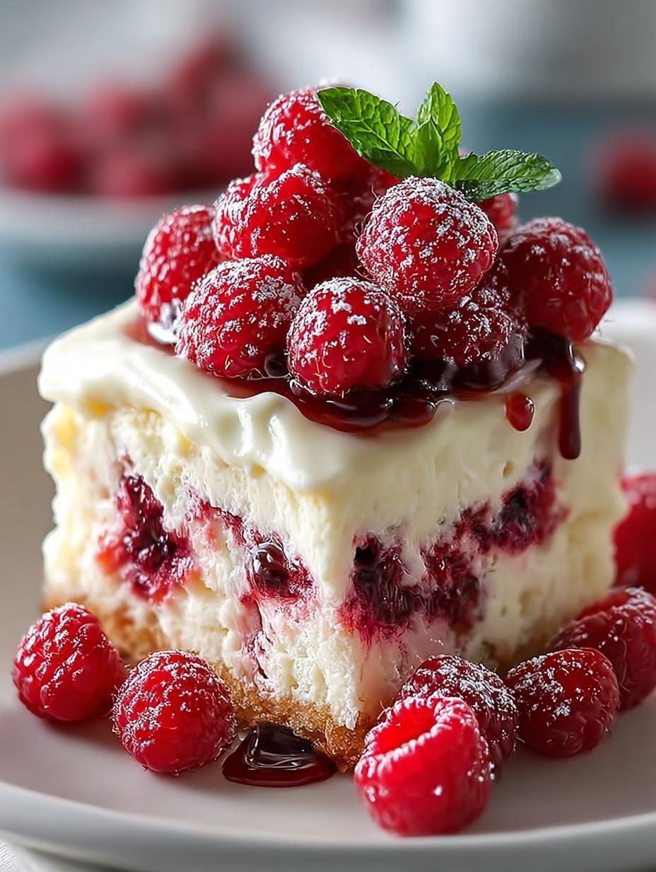 Decadent White Chocolate Raspberry Poke Cake You’ll Adore