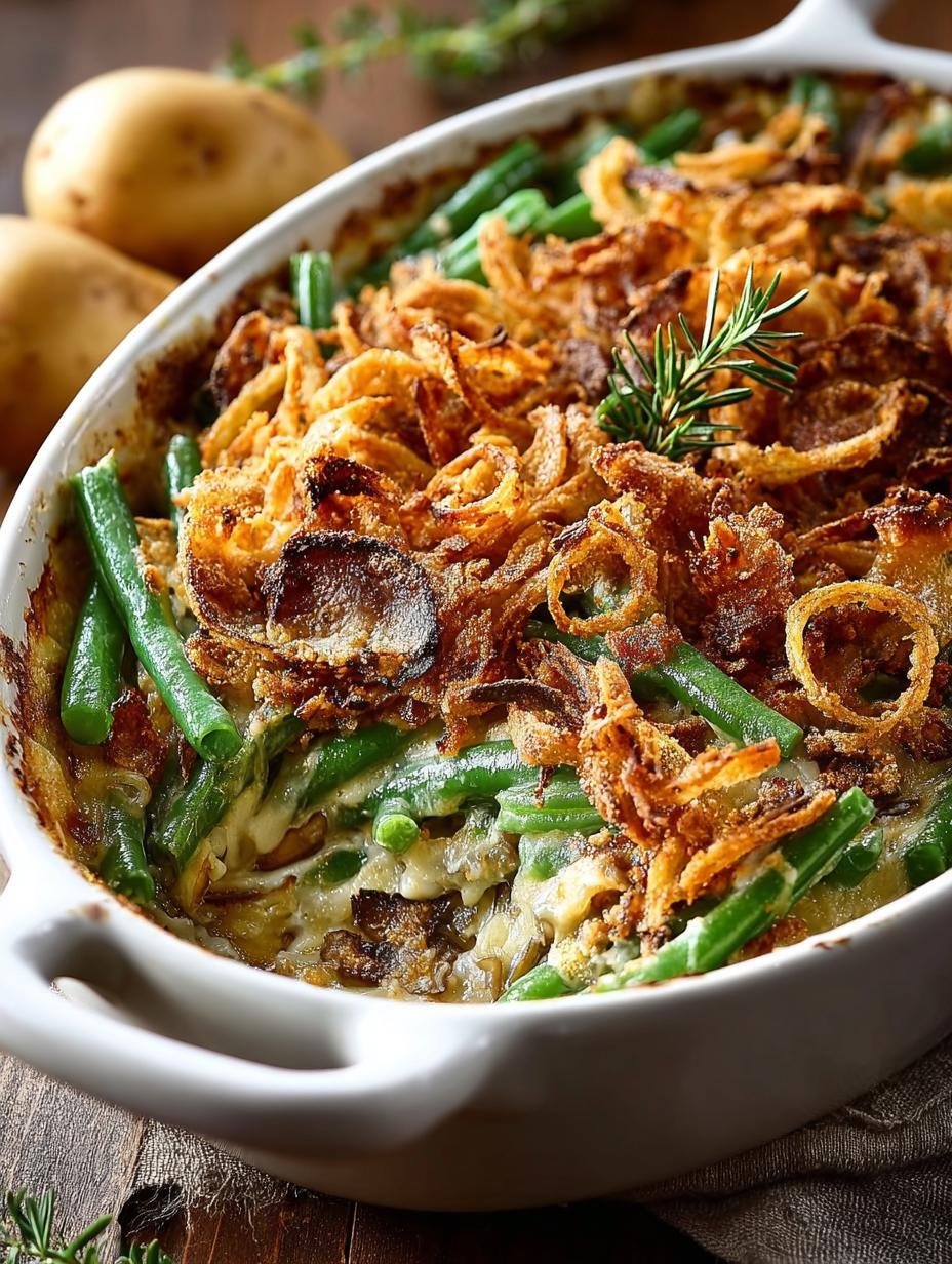 Irresistibly Creamy Green Bean Casserole Delight