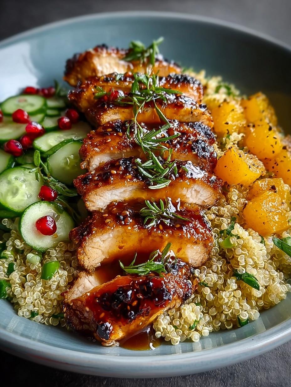Hot Honey Chicken Quinoa: 7 Sweet and Spicy Bowls - Hot Honey Chicken Quinoa - additional detail