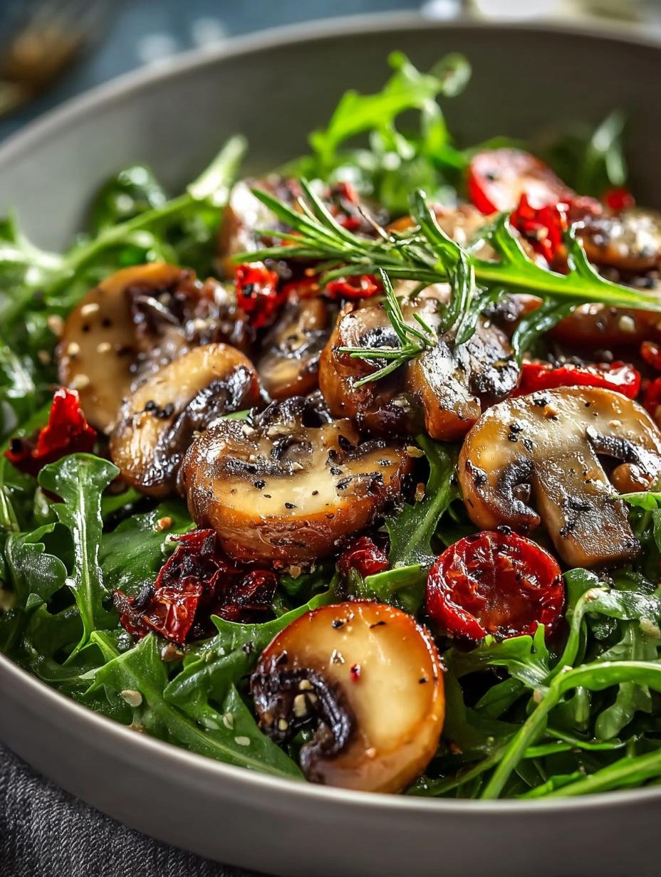 Mouthwatering Mushroom Arugula Warm Salad in 20 Minutes - Mouthwatering Mushroom Arugula Warm - additional detail