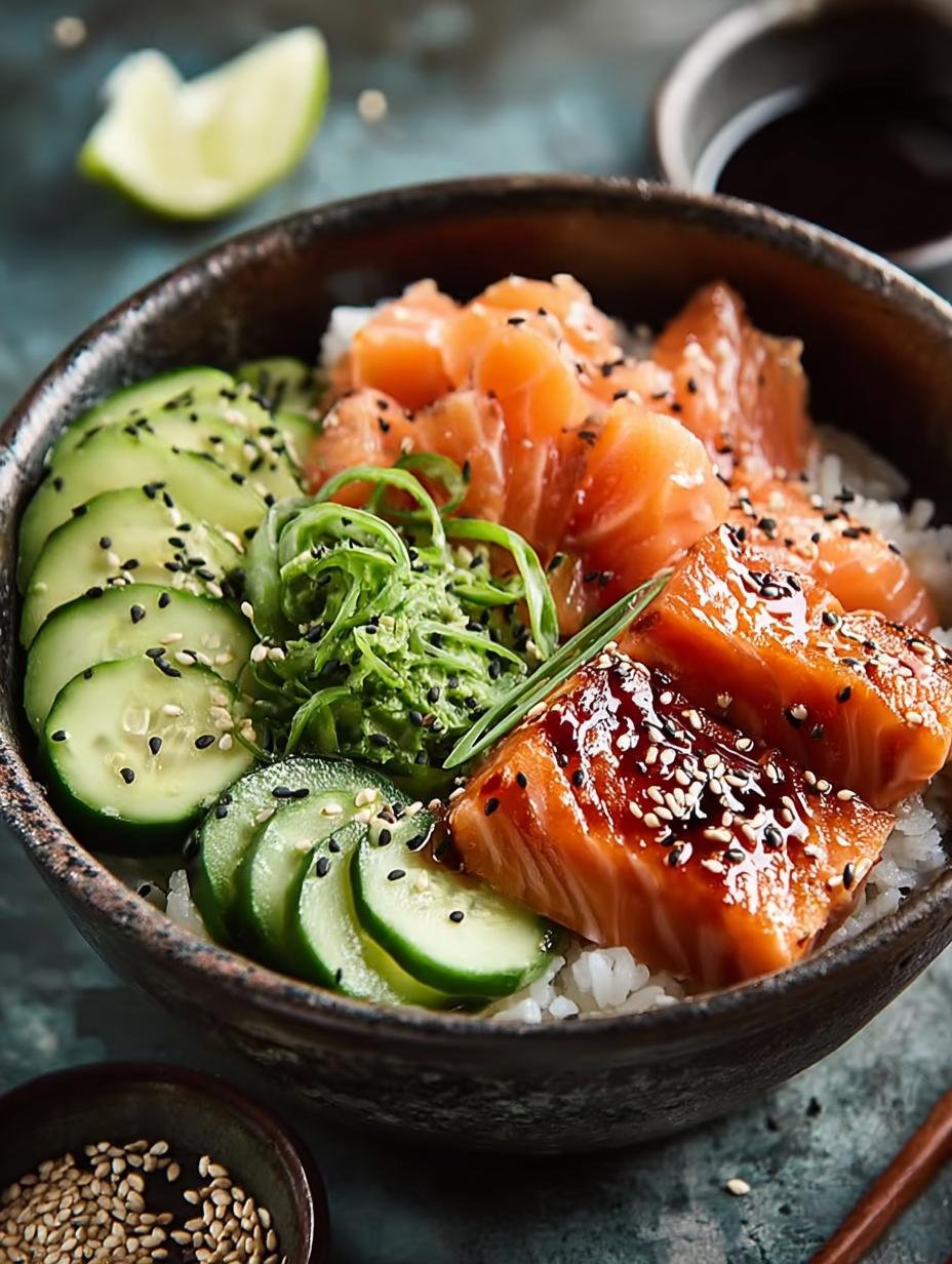 Delicious Salmon Sushi Bowl: A Quick Japanese Delight - Salmon Sushi Bowl - additional detail