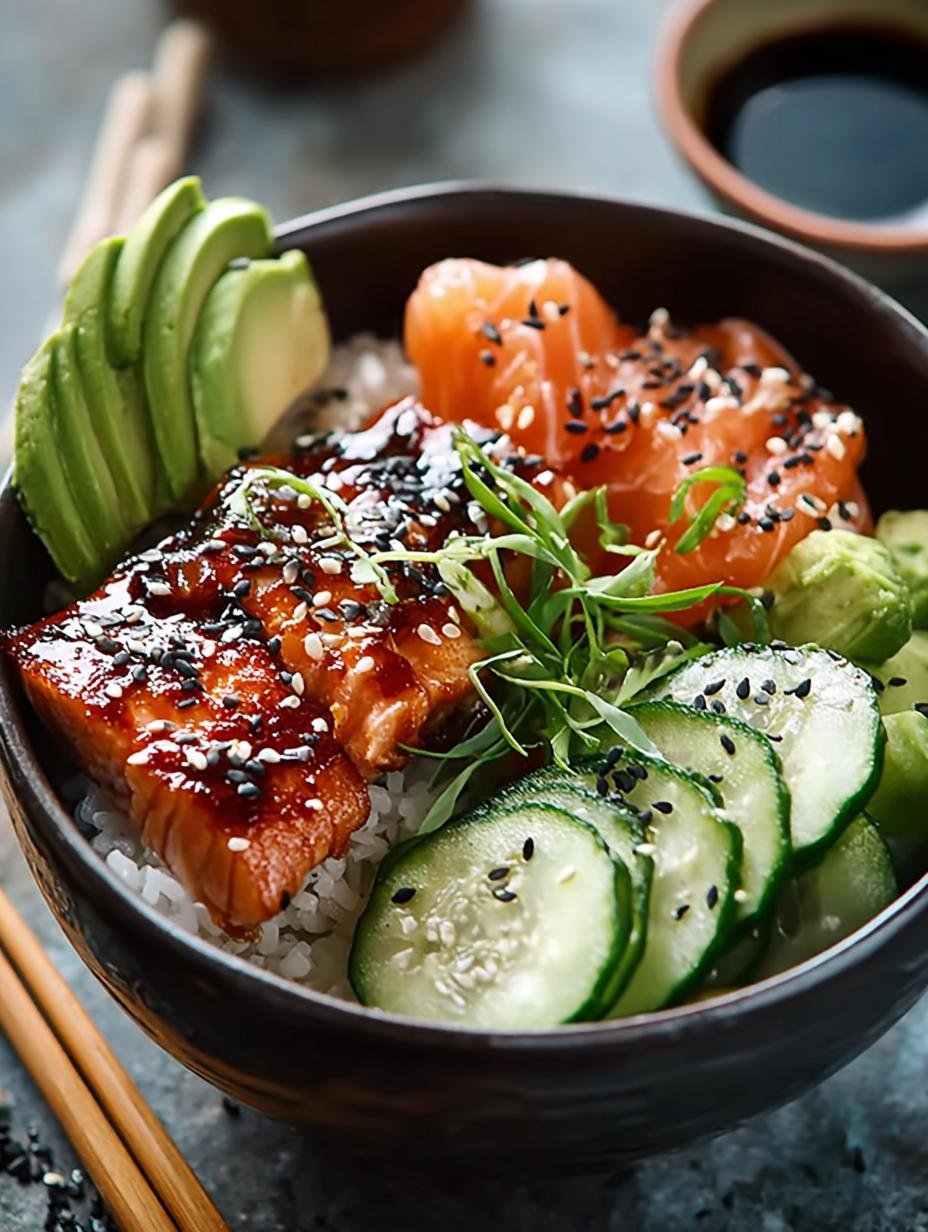 Delicious Salmon Sushi Bowl: A Quick Japanese Delight