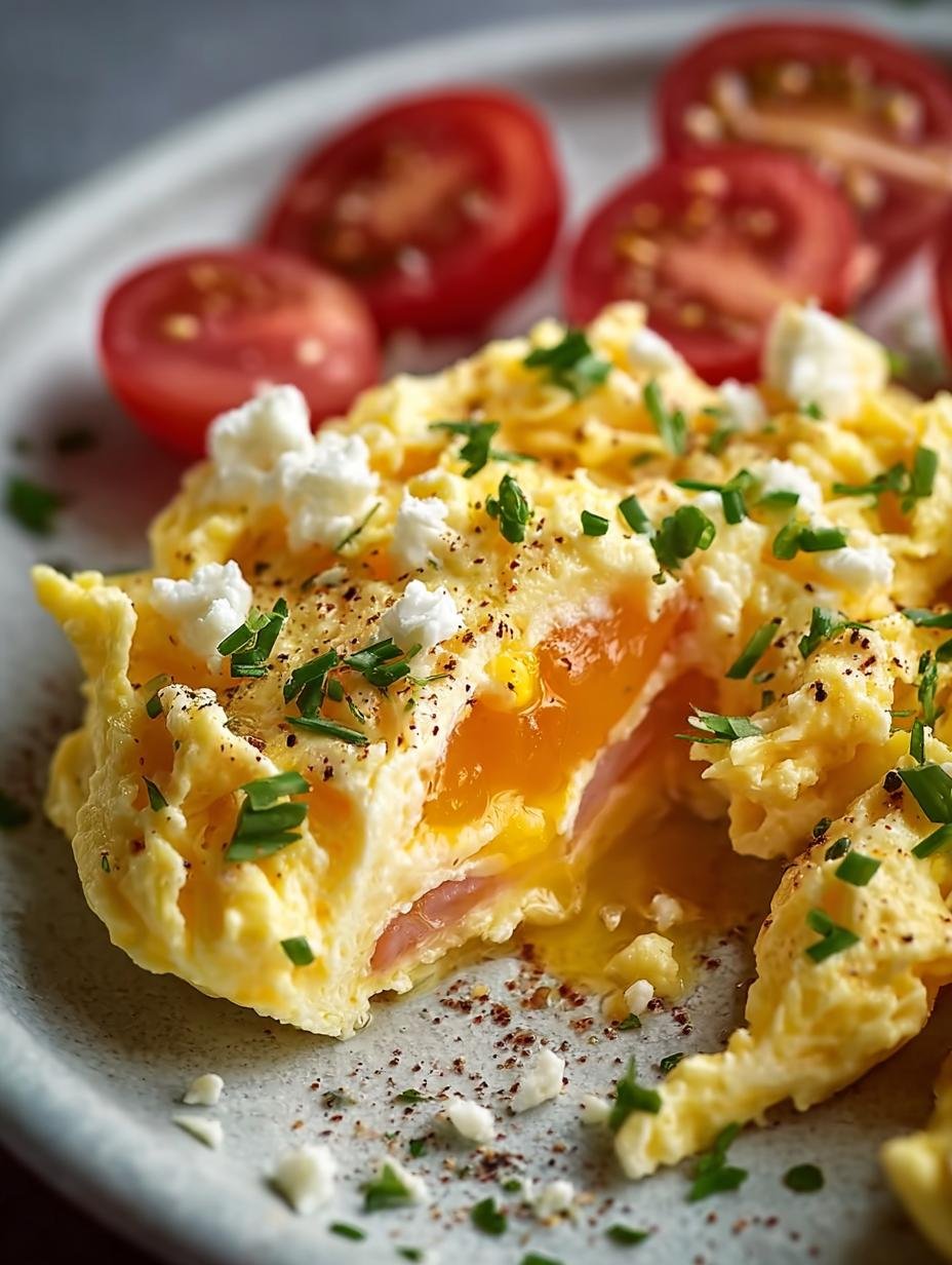 Scrambled Eggs with Fresh Corn, Goat Cheese & Tomatoes - Scrambled Eggs with Fresh - additional detail