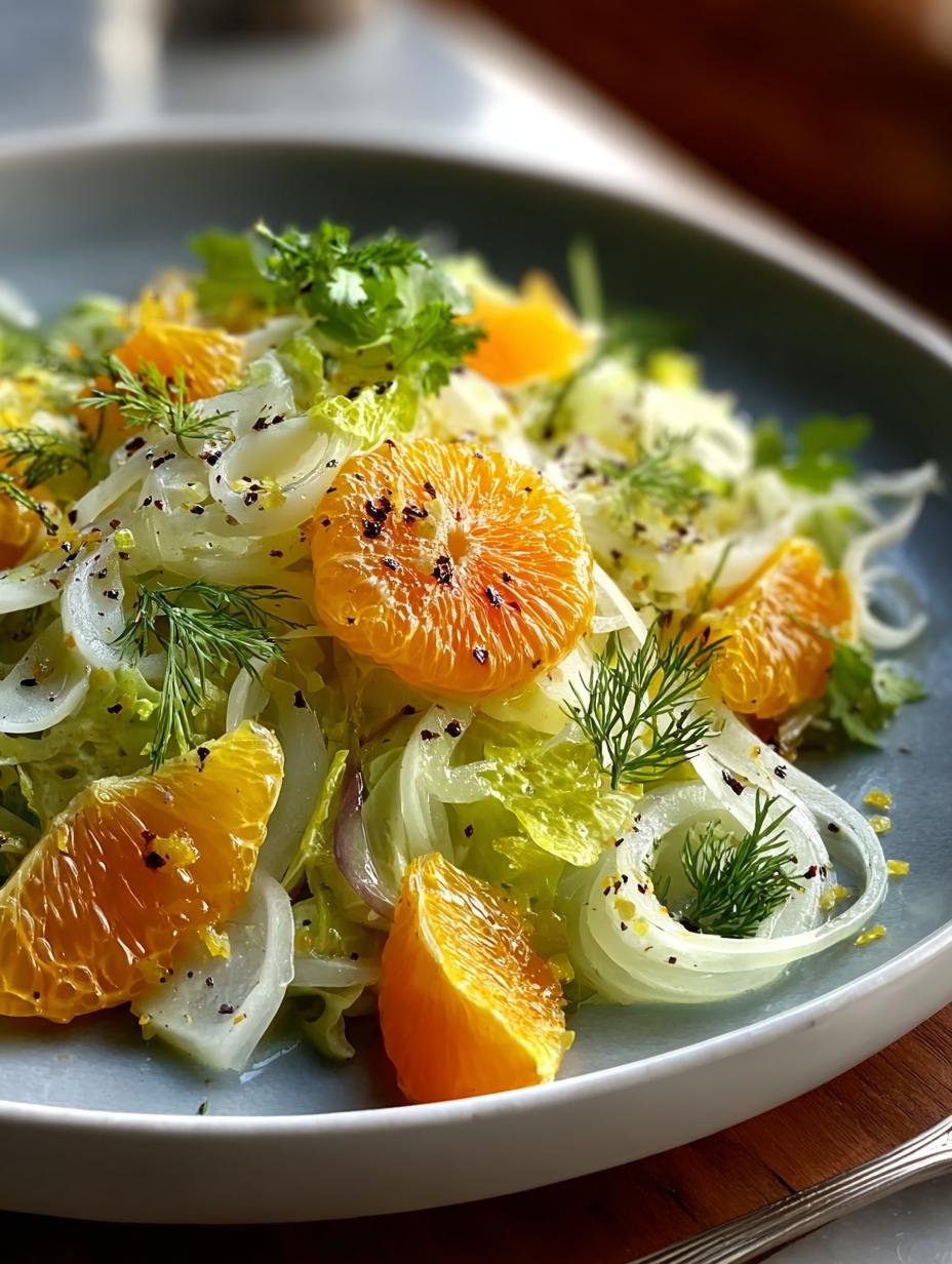 Shaved Fennel Salad with Clementine Vinaigrette for Winter - Shaved Fennel Salad with - additional detail