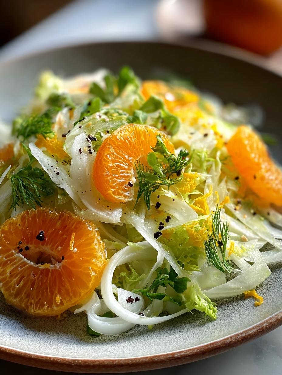 Shaved Fennel Salad with Clementine Vinaigrette for Winter