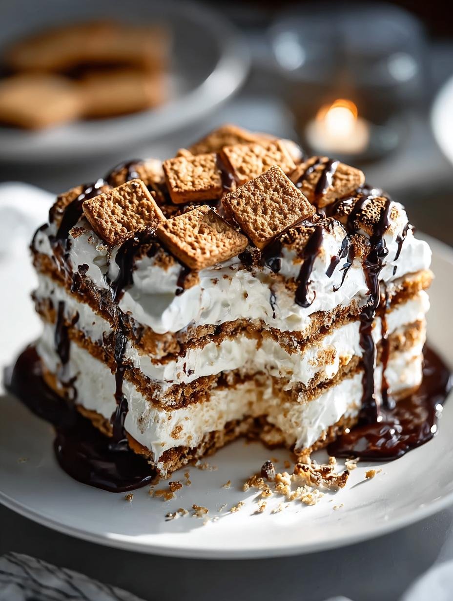 Indulge in 8 Layers of S'mores Icebox Cake Delight - Smores Icebox Cake - main visual representation